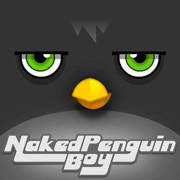 Chico pingüino desnudo